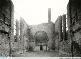 Synagogen i Gråbrødregade, efter attentatet.