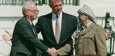 Yitzhak Rabin - Bill Clinton - Yasser Arafat